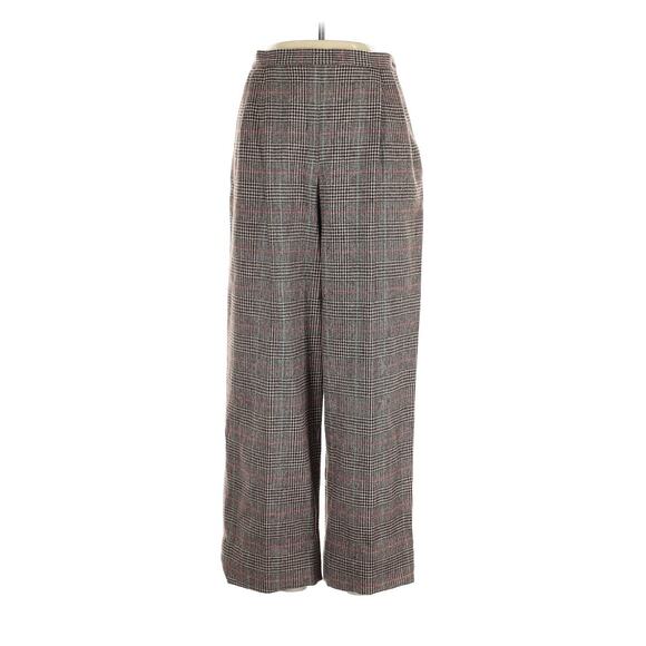 VTG Ralph Lauren Plaid Wool Grey High rise Cropped Pants Equestrian 10 - Picture 1 of 4